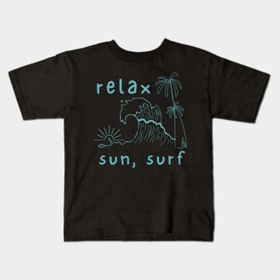 relax at sun, surf Kids T-Shirt